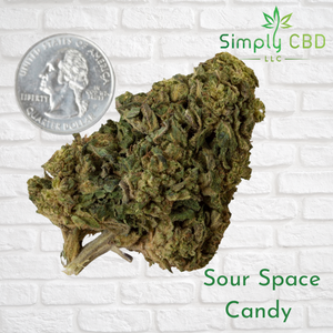 Organic CBD Flower Sour Space Candy — Hybrid (S/D) Simply CBD LLC