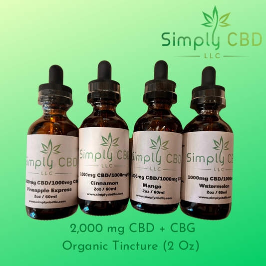 Full Spectrum CBD + CBG Tincture 2000mg Simply CBD LLC