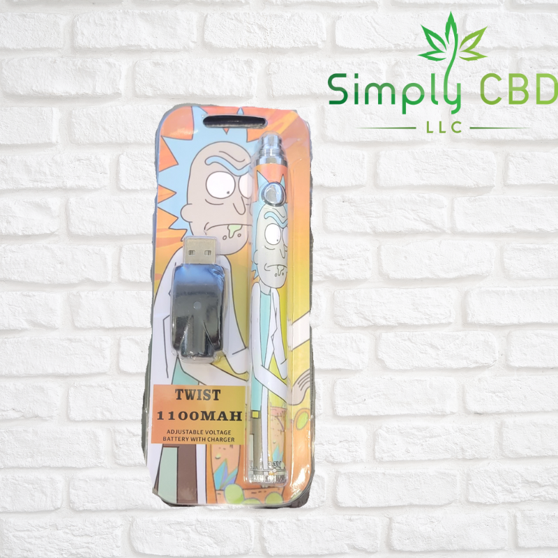 Backwoods/ Cookies/ Rick & Morty 1100 MAH 510 Cartridge Battery Simply CBD LLC